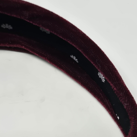 LELE SADOUGHI MAROON OXBLOOD VELVET HEADBAND TOP KNOT HAIR ACCESSORY WOMEN OS main image 5